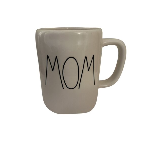 Rae Dunn Artisan Collection By Magenta "Mom" White Ceramic Coffee Mug 4.5" - Picture 1 of 2